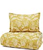 Color:YELLOW - Image 2 - Baroque Floral Collection Comforter Mini Set
