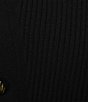 Color:Black - Image 4 - Betylou Button Trim Front Slit Knit Knee Length Pull-On Pencil Skirt