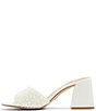 Color:Satin White - Image 4 - Chloe Pearl Embellished Dress Sandals