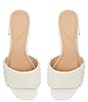 Color:Satin White - Image 5 - Chloe Pearl Embellished Dress Sandals