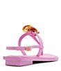 Color:Bright Pink - Image 3 - Harper Rose Leather Thong Sandals