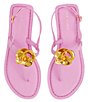 Color:Bright Pink - Image 6 - Harper Rose Leather Thong Sandals