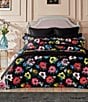 Color:Black - Image 1 - Hula Collection Floral Printed Comforter Mini Set