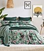 Color:Sage - Image 1 - Kingdom Tiger Botanical Pattern Comforter Mini Set