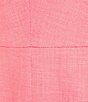 Color:Pink - Image 3 - Maryn Woven Round Neck Sleeveless Front Slit Midi Sheath Dress