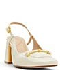 Color:Smooth White - Image 1 - Mia Icon Leather Slingback Pumps