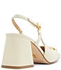Color:Smooth White - Image 3 - Mia Icon Leather Slingback Pumps