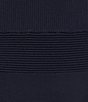 Color:Navy - Image 3 - Oliviha Ribbed Knit Crew Neck Short Flutter Sleeve Fit and Flare Dress