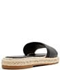 Color:Smooth Black - Image 3 - Portia Leather Espadrille Slide Sandals