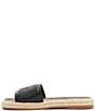 Color:Smooth Black - Image 5 - Portia Leather Espadrille Slide Sandals