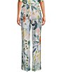 Color:Ivory - Image 2 - Sarca Woven Floral Print Pocketed High Waist Wide Leg Trouser Pants