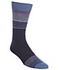 Color:Blue - Image 1 - Striped Mid-Calf Dress Socks