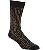Color:Black - Image 1 - T-Pattern Mid-Calf Dress Socks