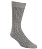 Color:Grey - Image 1 - T-Pattern Mid-Calf Dress Socks