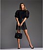 Color:Black - Image 6 - Valiat Leather Mini Skirt