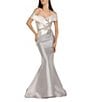 Color:Champagne Rose - Image 1 - Beaded Off-the-Shoulder Mermaid Gown