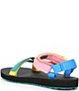 Color:90s Multi - Image 3 - Girls' Original Universal Rainbow Sandals (Youth)