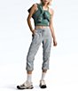 Color:High Rise Grey - Image 4 - Aphrodite 2.0 Water Resistant Drawstring Capri Pants