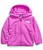 Color:Violet Crocus - Image 1 - Baby Girls Newborn-24 Months Long Sleeve Glacier Full-Zip Hooded Jacket