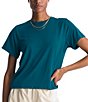 Color:Blue Moss - Image 1 - Dune Sky Jersey Knit Crew Neck Short Sleeve Tee Shirt