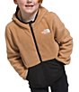 Color:Almond Butter - Image 1 - Little Boys 2T-7 Long Sleeve Color Block Fleece Hoodie Jacket
