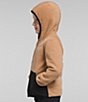 Color:Almond Butter - Image 4 - Little Boys 2T-7 Long Sleeve Color Block Fleece Hoodie Jacket
