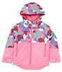 Color:Mr. Pink Big Abstract Print - Image 1 - Little Girls 2T-7 Freedom Insulated Jacket