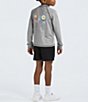 Color:TNF Medium Grey Heat - Image 2 - Little Girls 2T-7 Long Sleeve Amphibious Sun T-Shirt & Short Set