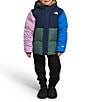 Color:Summer Navy - Image 4 - Little/Big Girls 2T-7 Long Sleeve North Down Colorblock Hooded Jacket
