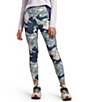 Color:Cave Blue Highball Waves Print - Image 1 - Little/Big Girls 6-16 Never Stop Tights