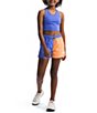 Color:Solar Blue Wavy - Image 4 - Little/Big Girls 6-16 Amphibious Class Shorts