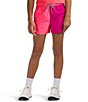Color:Radiant Poppy Wavy - Image 1 - Little/Big Girls 6-16 Pink Amphibious Class V Shorts