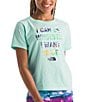 Color:Crater Aqua - Image 1 - Little/Big Girls 6-16 Short Sleeve Graphic T-Shirt