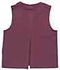 Color:Black Currant Purple - Image 2 - Little/Big Girls 6-16 Sleeveless Tie Back Tank