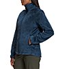 Color:Shady Blue - Image 3 - Osito Long Sleeve Raschel Fleece Jacket