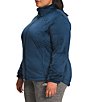 Color:Shady Blue - Image 3 - Plus Size Osito Raschel Fleece Stand Collar Zip Front Jacket