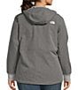 Color:TNF Medium Grey Heather - Image 2 - Plus Soft Shell Raschel Long Sleeve Hooded Jacket