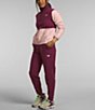 Color:Pink Moss/Boysenberry - Image 3 - Women's Graphic Dye Print Zip Up Turtleneck Alpine Polartec® 100 Pullover