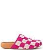 Color:Pink Check - Image 2 - Bolinas Check Print Crochet Clogs