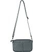 Color:Dusty Blue - Image 1 - Cora Leather Silver Tone Crossbody Bag