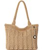 Color:Bamboo - Image 1 - Gen Crafted Classic Crochet Carryall Tote Bag