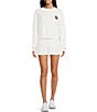 Color:White - Image 3 - Topspin Dominique Crew Neck Long Sleeve Pickleball Sweatshirt