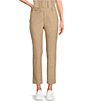 Color:Safari Tan - Image 1 - Tech Stretch Elastic Waist Pocketed Pull-On Cropped Pants