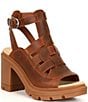 Color:Rust - Image 1 - All Heights Leather Fisherman Sandals
