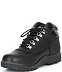 Color:Black - Image 4 - Boys' Leather And Fabric Field Boots (Youth)