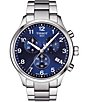 Color:Blue - Image 1 - Chrono XL Classic Stainless Steel Bracelet Watch