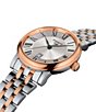 Color:Two Tone - Image 3 - Women's Carson Quartz Analog Premium Two Tone Rose Gold Bracelet Watch