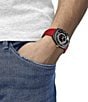 Color:Red - Image 5 - Unisex Sideral Tonneau Powermatic 80 Sport Collection Automatic Red Strap Watch