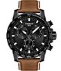 Color:Brown - Image 1 - Supersport Chronograph Black Dial Watch