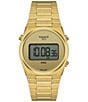Color:Gold - Image 1 - Unisex Prx Tonneau Digital Gold-Tone Stainless Steel Bracelet Watch-35mm